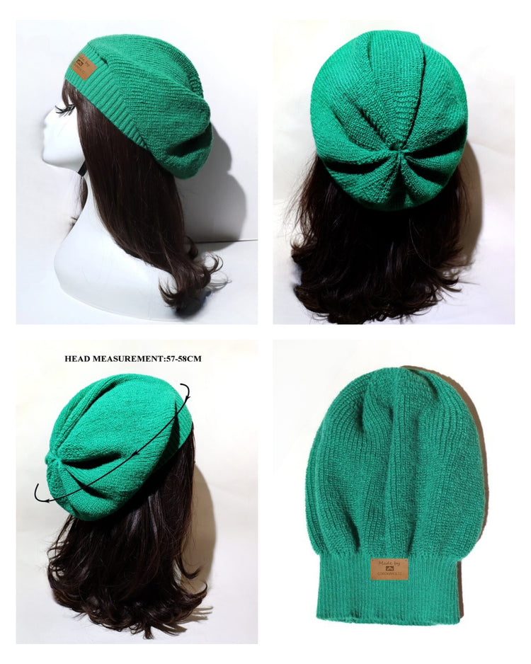 "Green & Red Knitted Beanies"