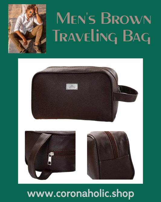 "Men's Brown Traveling Bag"