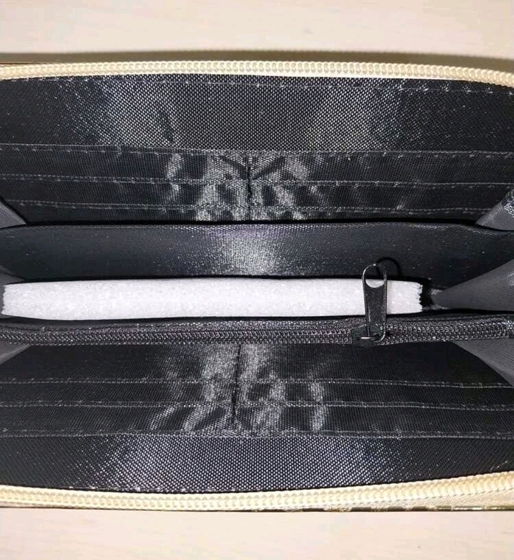 "Metalic Effect Leopard Gold Wallet"