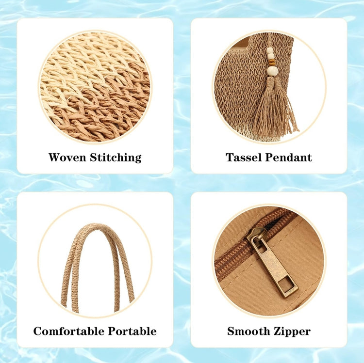 "Straw Shoulderbag Bag 2024"