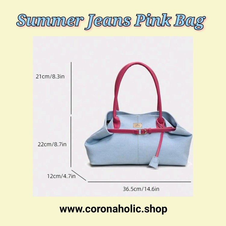 "Summer Jeans Pink Bag"