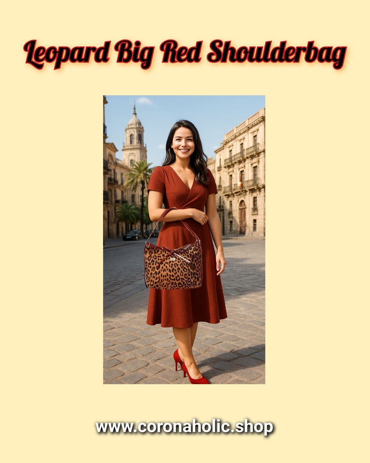 "Leopard Big Red Shoulderbag"