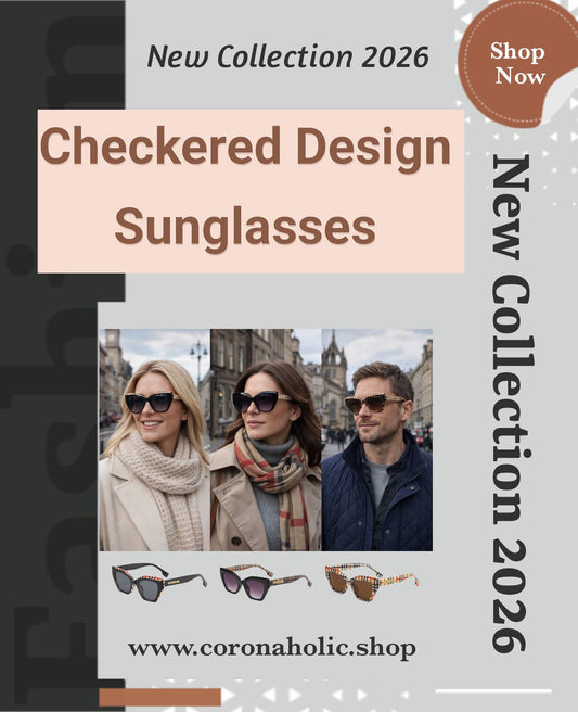 "Checkered Design Sunglasses"