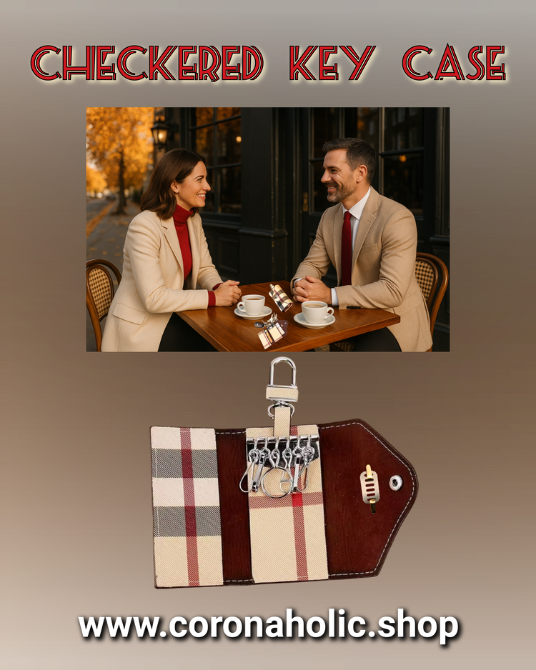 "Checkered Key Case"