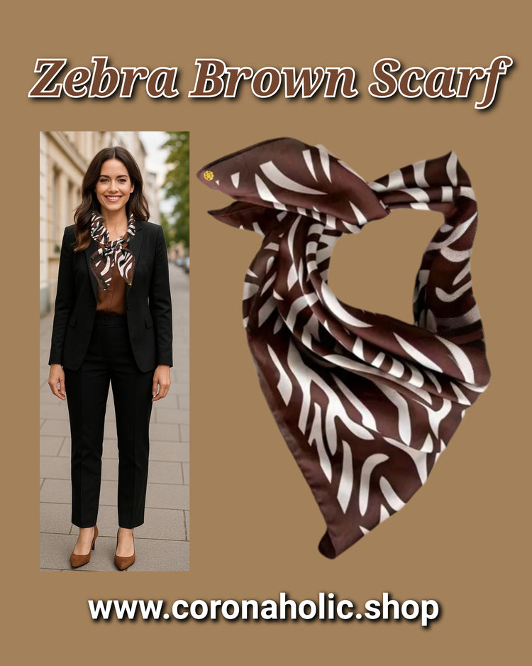 "Zebra Brown Scarf"