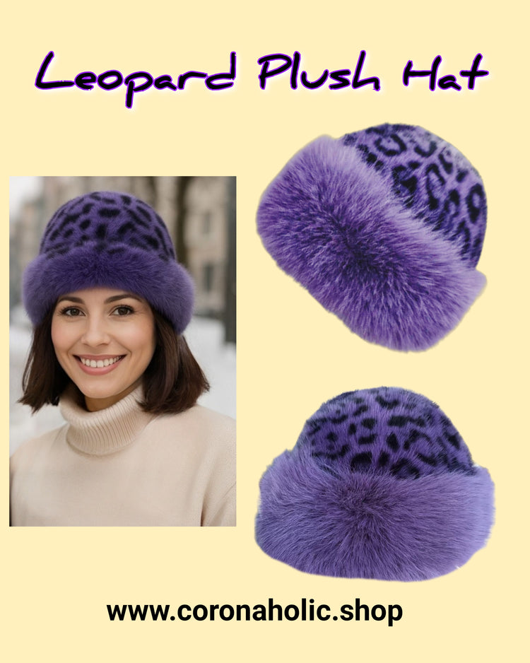 "Leopard Plush Hats"