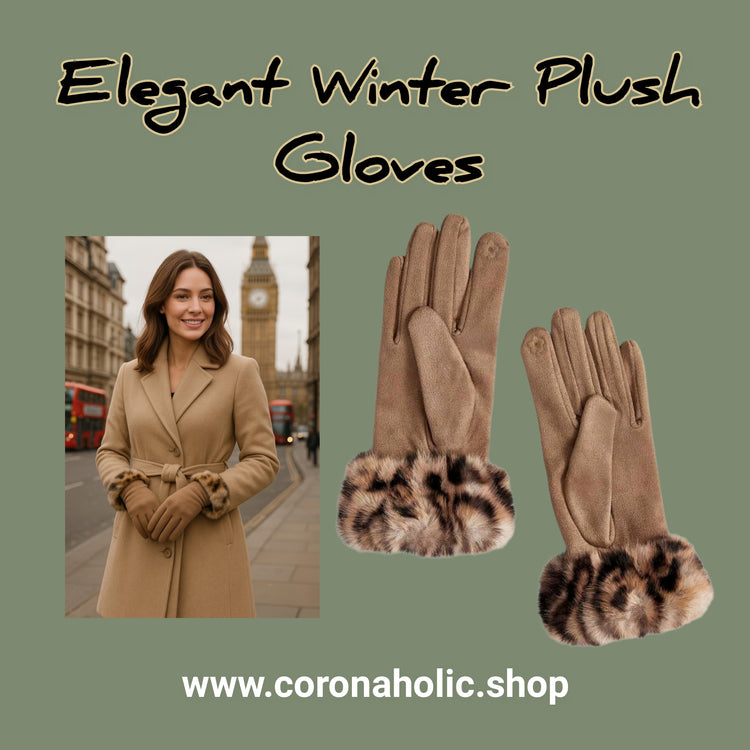 "Elegant Winter Plush Gloves"