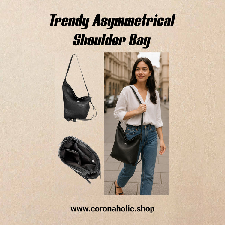 "Trendy Asymmetrical Shoulder Bag"