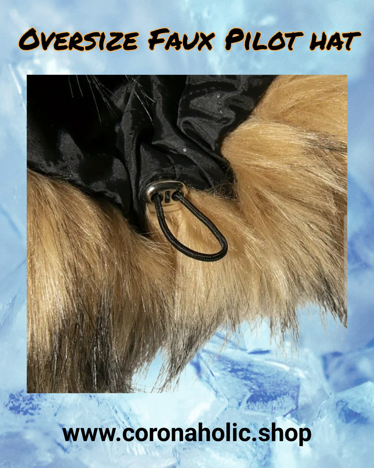 "Oversize Faux Pilot Hat"