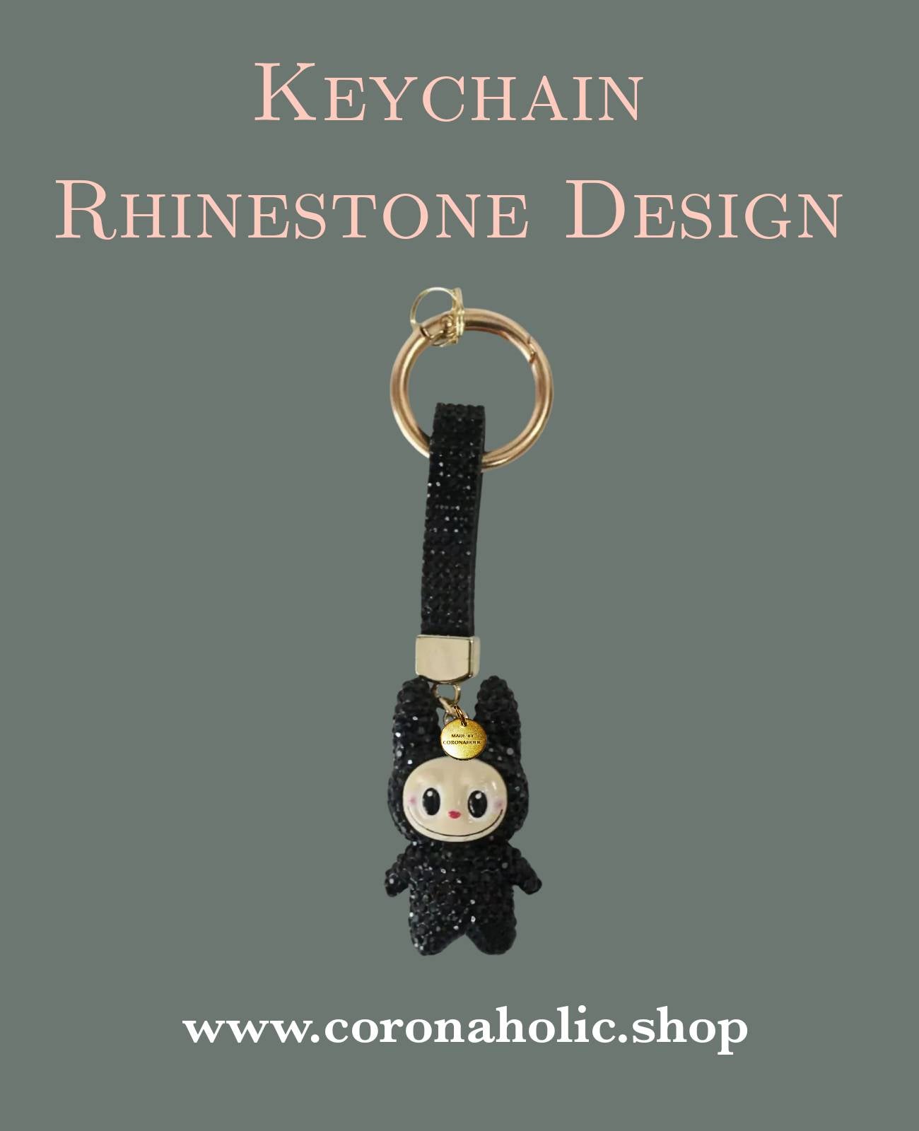 "Keychain Rhinestone Design"