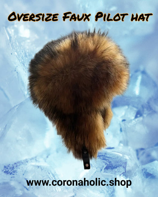 "Oversize Faux Pilot Hat"