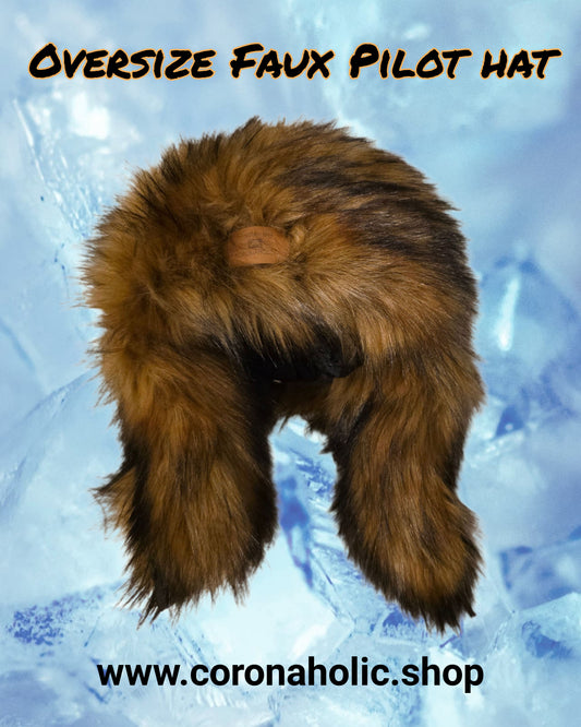 "Oversize Faux Pilot Hat"