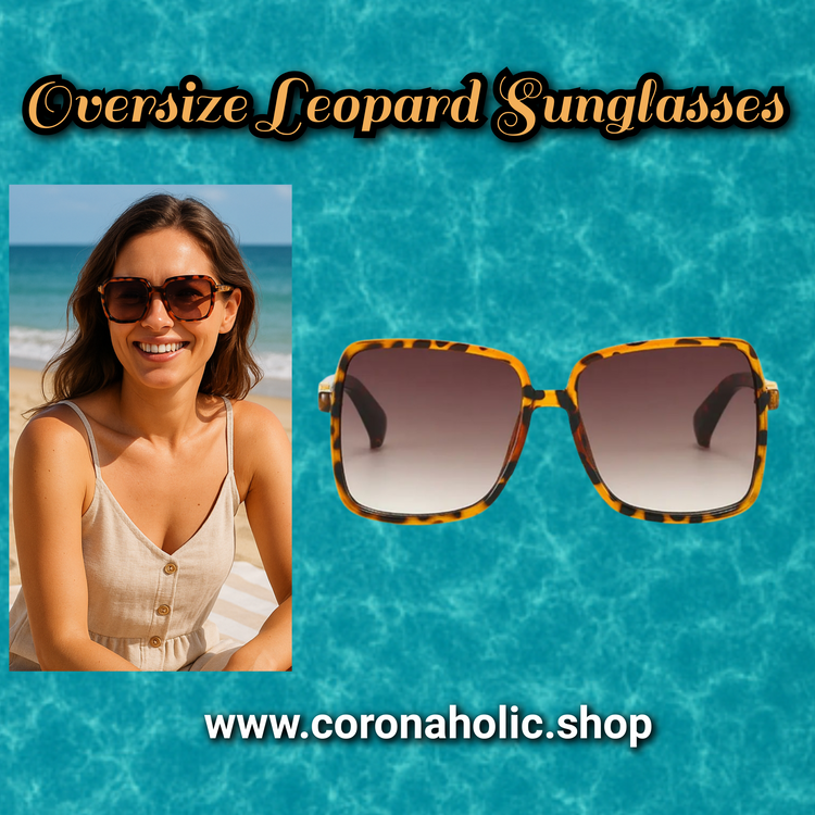 "Oversize Leopard Sunglasses"