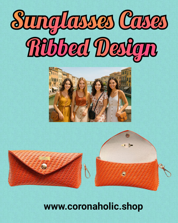 "Sunglasses Cases with Ribbed Design"