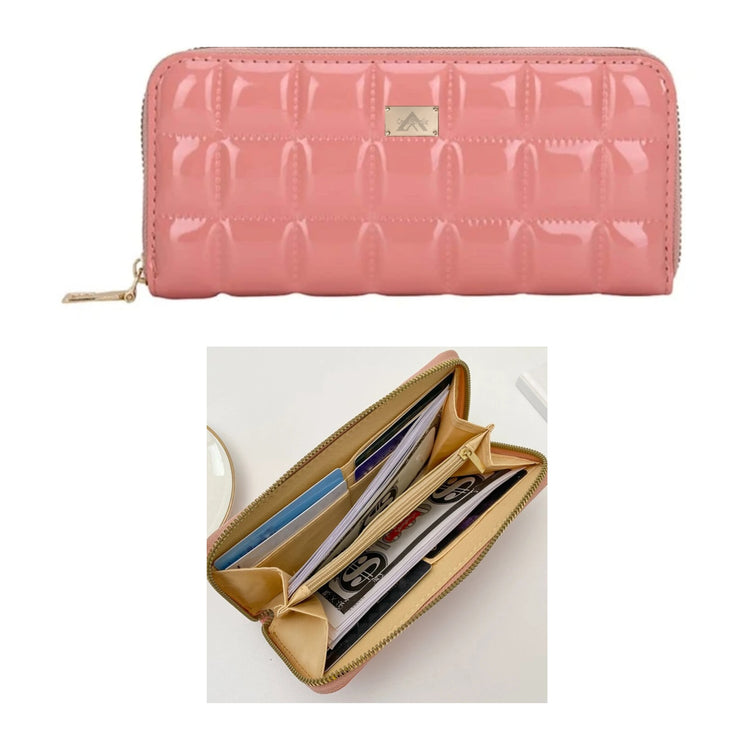 "Quilted Wallets 2022" with our patented metal Label on it