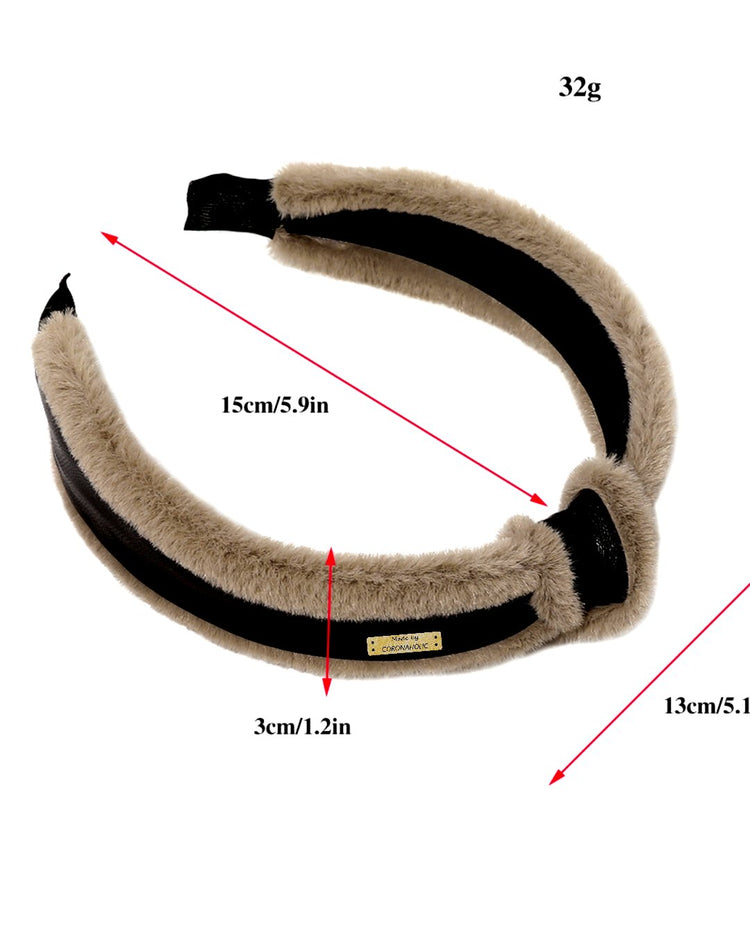 "Plush PU-Leather Headbands"