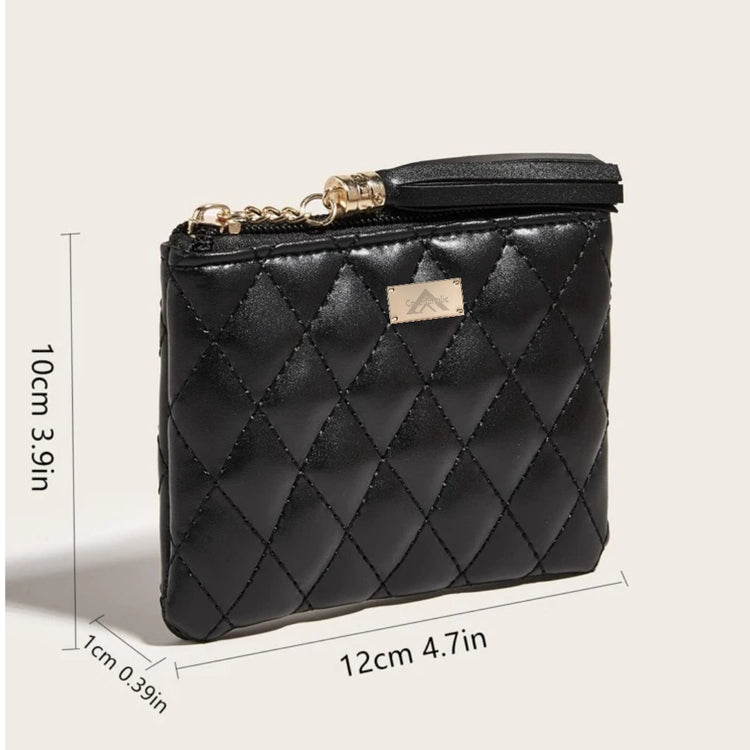 "Quilted mini leather look Wallet"