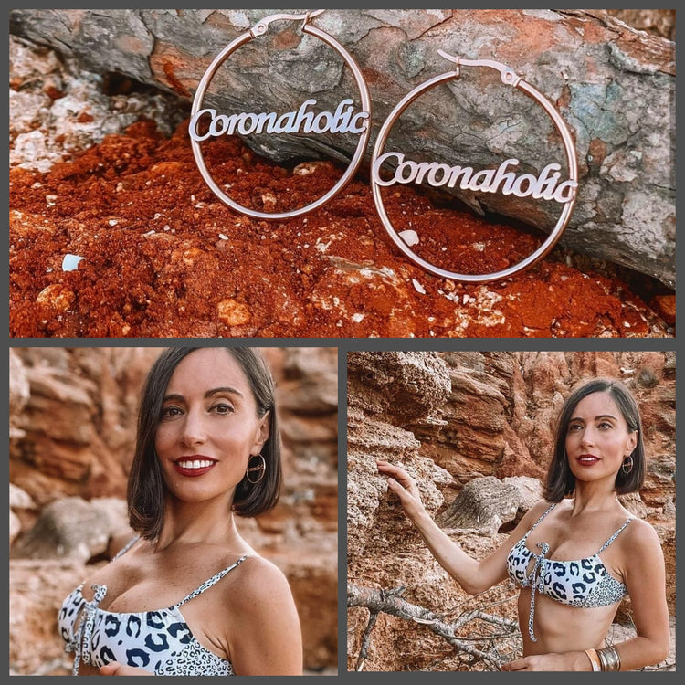 "CORONAHOLIC EARRINGS" made by Coronaholic Design&Label