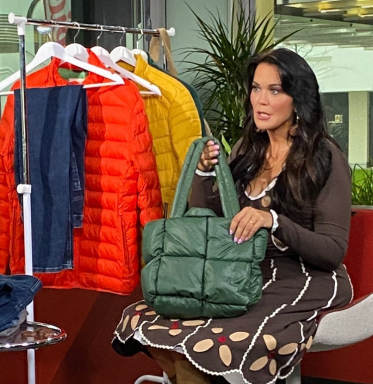 "Cotton Padded big Shoulderbag"