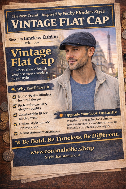 Vintage Flat Cap – Peaky Blinders Style | Coronaholic