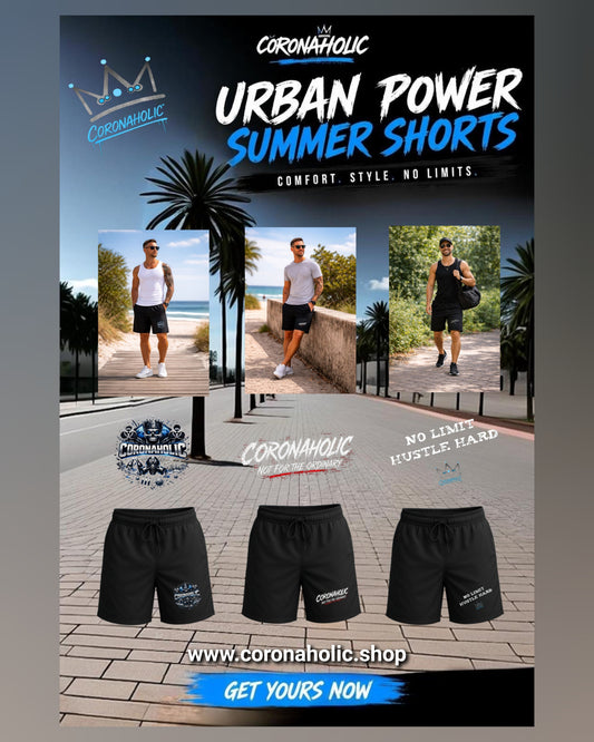 Discover Comfort and Style with Coronaholic Urban Power Summer Shorts' New Collection 2026