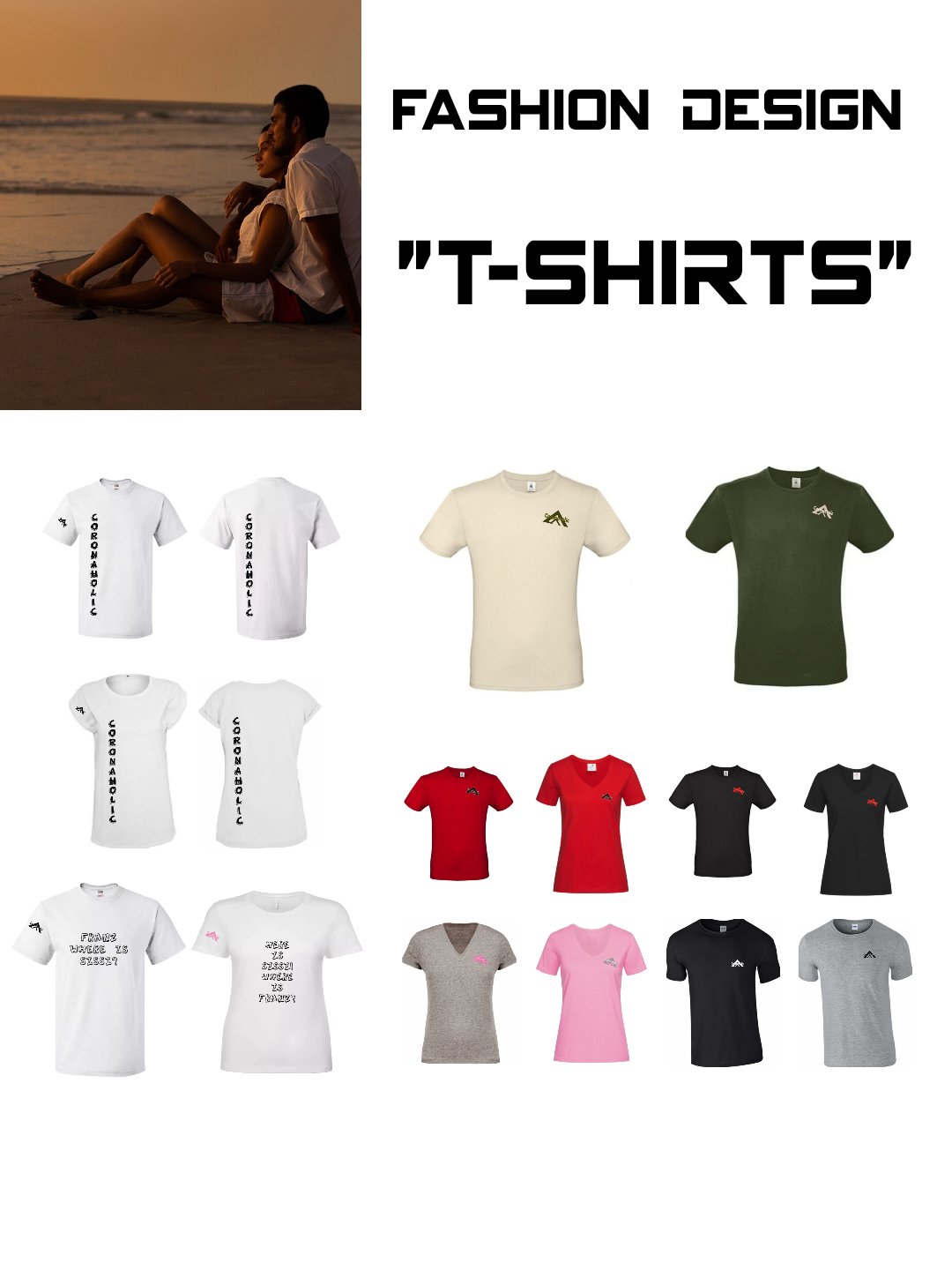 "T-Shirts for Ladies & Men" made by Coronaholic Design&Label