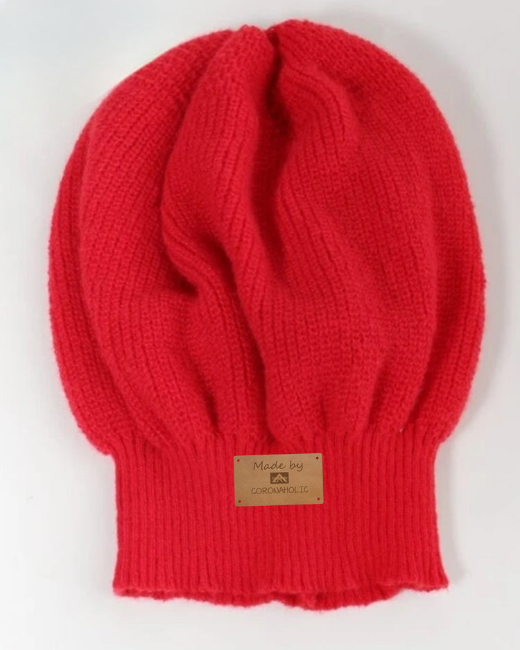 "Green & Red Knitted Beanies"