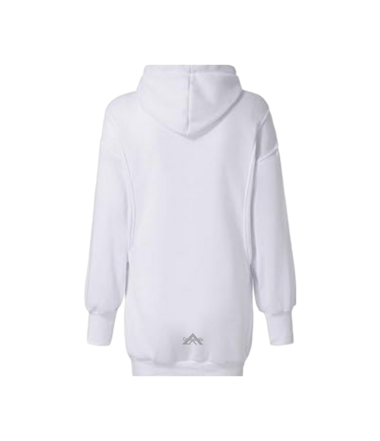 "OVERSIZE White Hoodie" for LADIES and MEN
