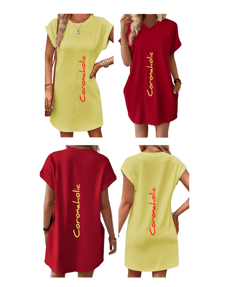 "Shirtdress Yellow-Red"