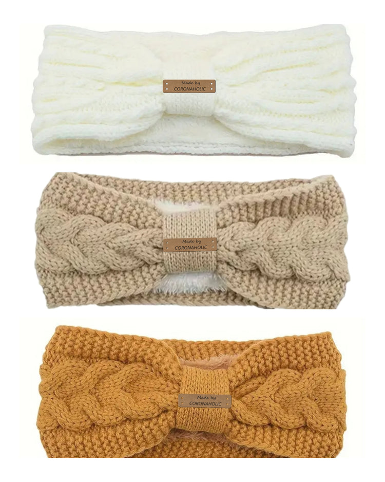 "Winter Fluffy Knitted Headbands"