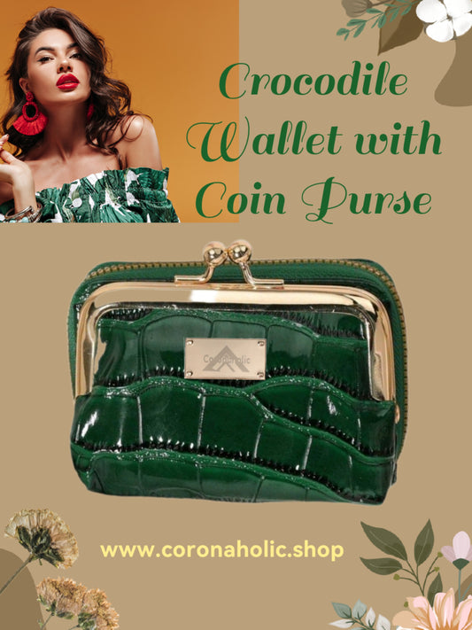 "Crocodile Wallet with Coin Pocket"