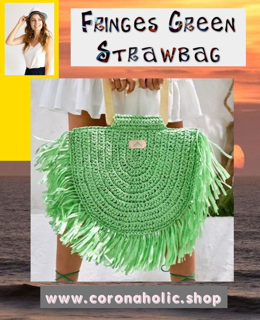"Green Fringes Handbag"
