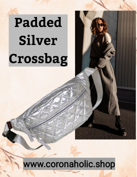 "Padded Silver Crossbag"