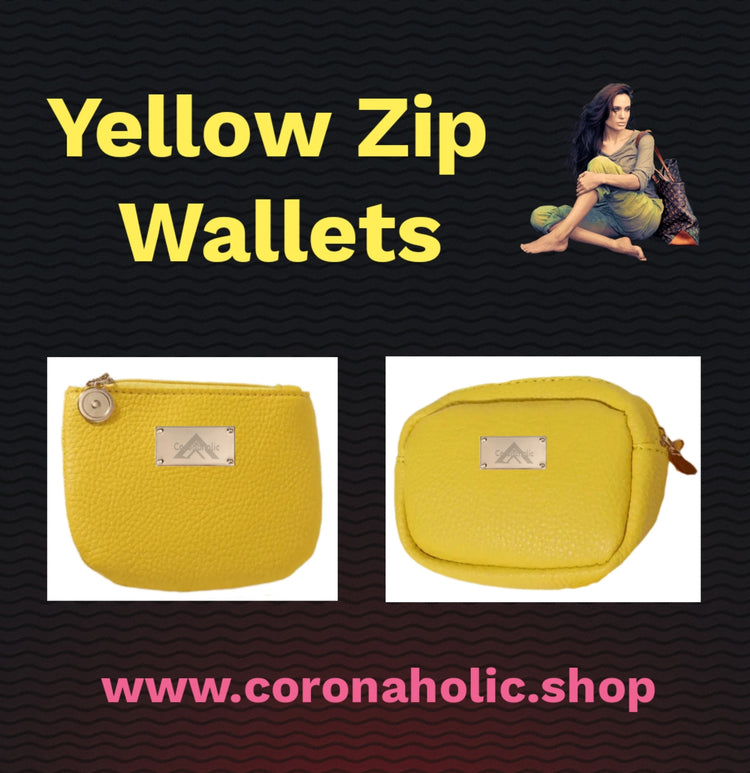 "Yellow Zip Wallets"