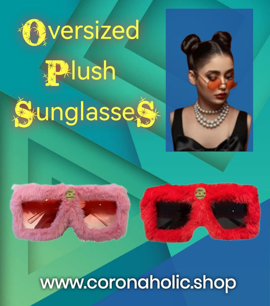 "Oversized Plush Sunglasses"