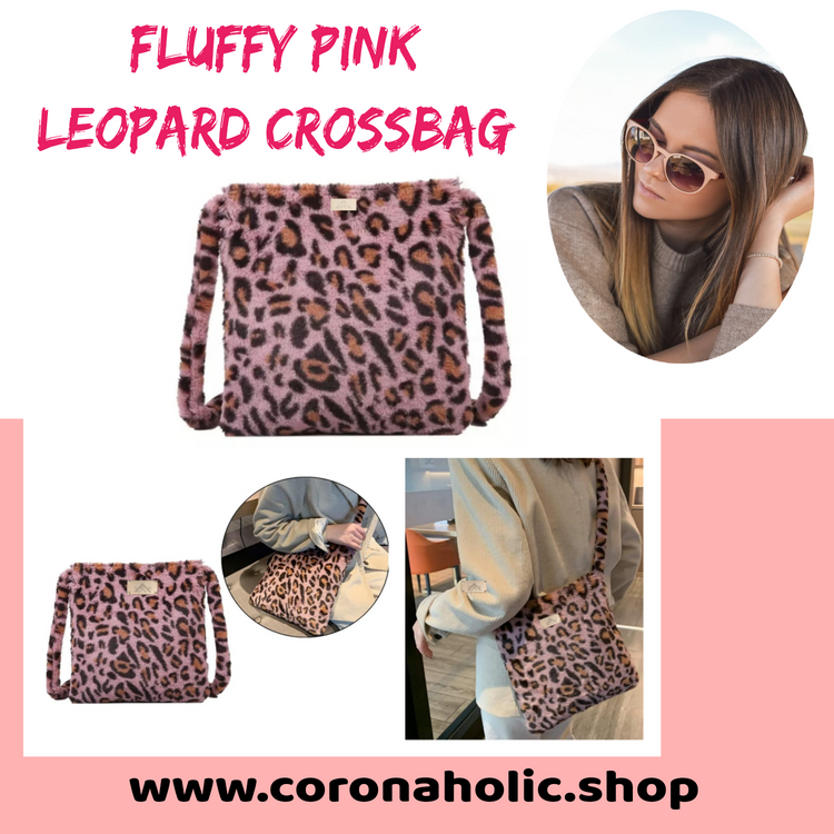 "Fluffy Pink Leopard Crossbag"