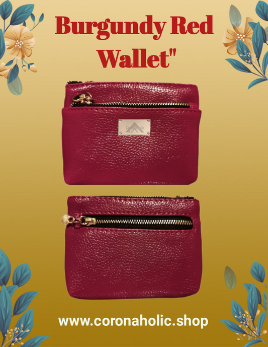 "Burgundy red Wallet"