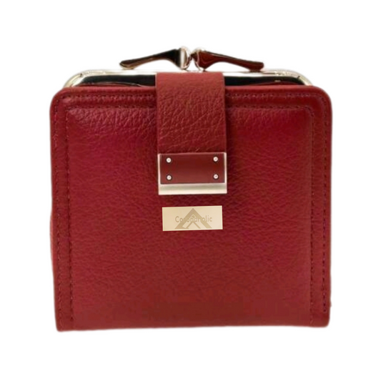 "Red Wallet with Coin Pocket"