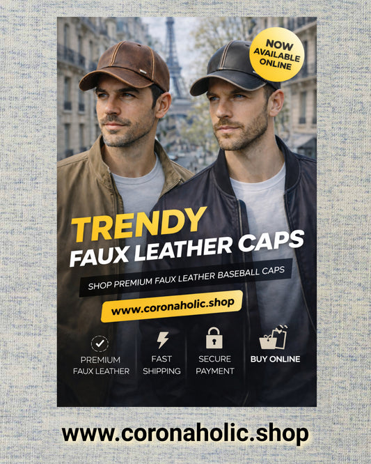 "Trendy Faux Leather Caps"