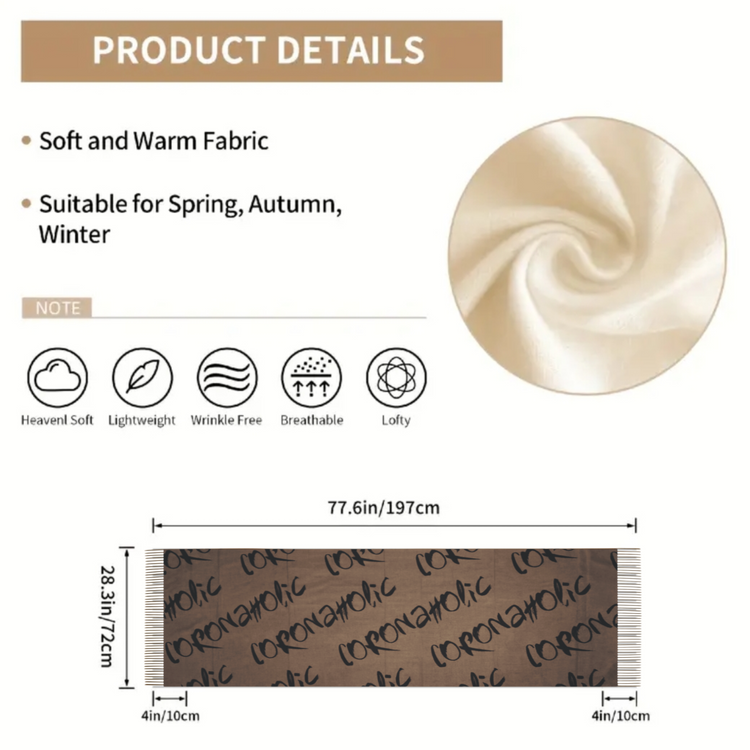 "Coronaholic Winter Scarfs"