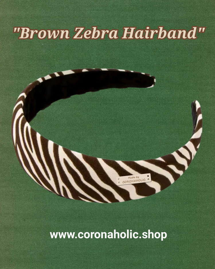 "Brown Zebra Hairband"