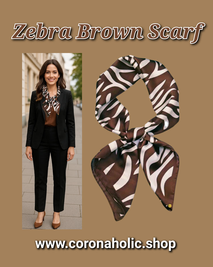 "Zebra Brown Scarf"