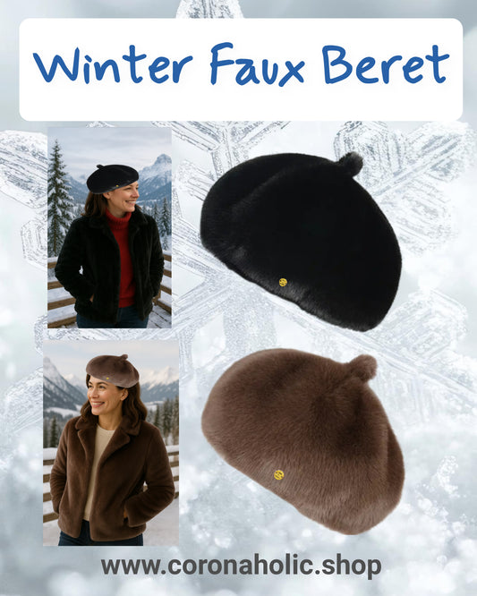 "Winter Beret Faux Hats"