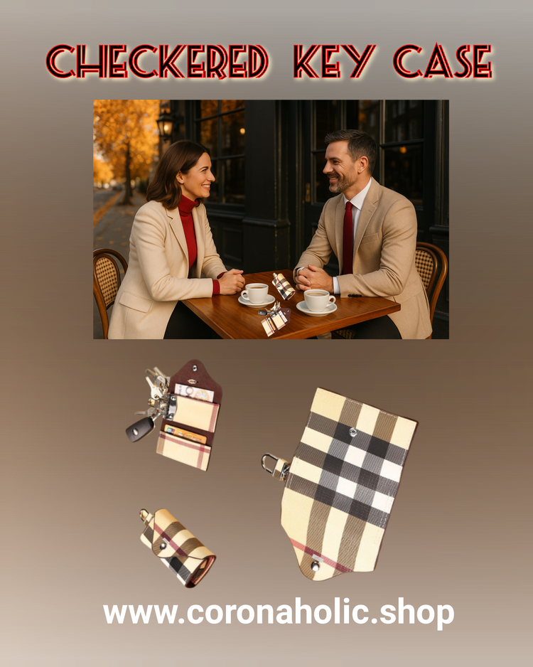 "Checkered Key Case"