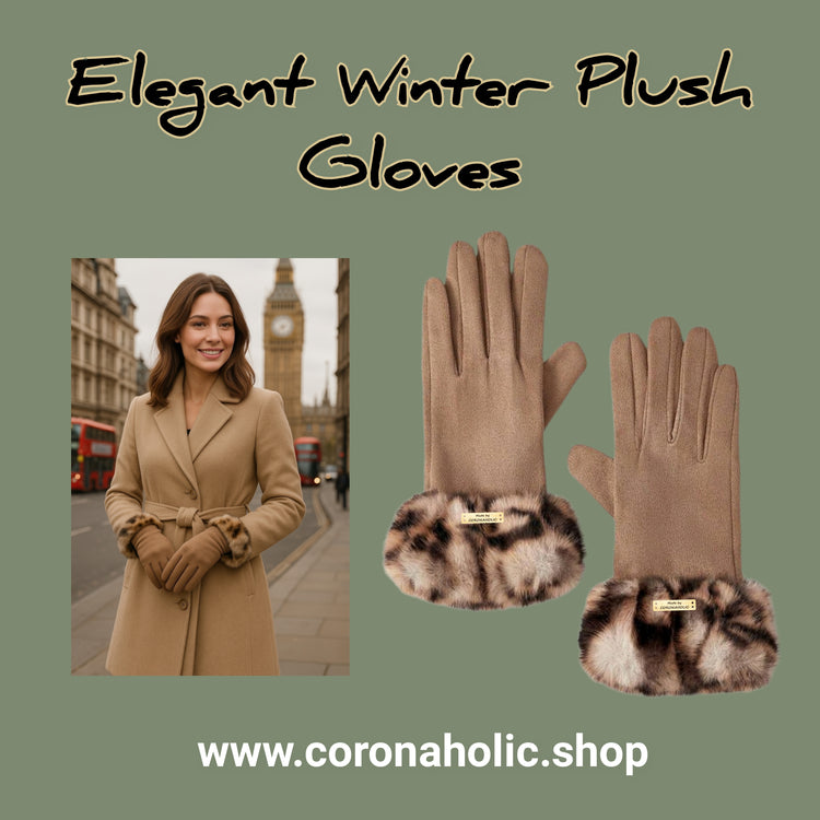 "Elegant Winter Plush Gloves"