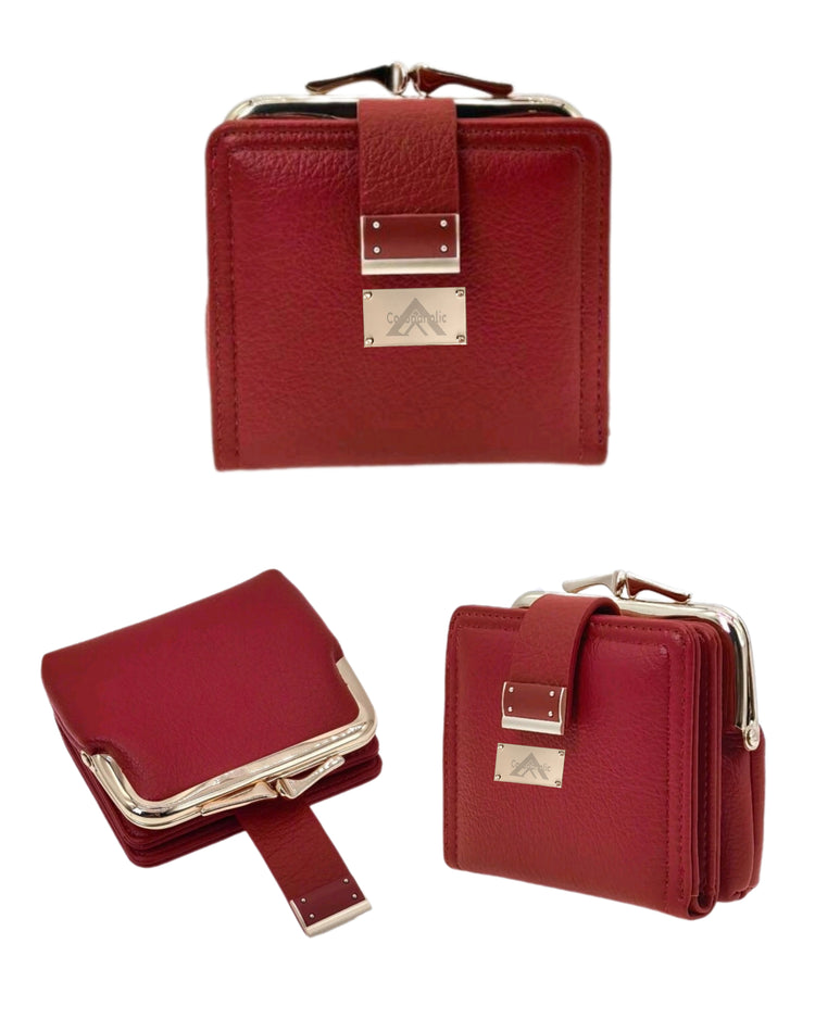 "Red Wallet with Coin Pocket"