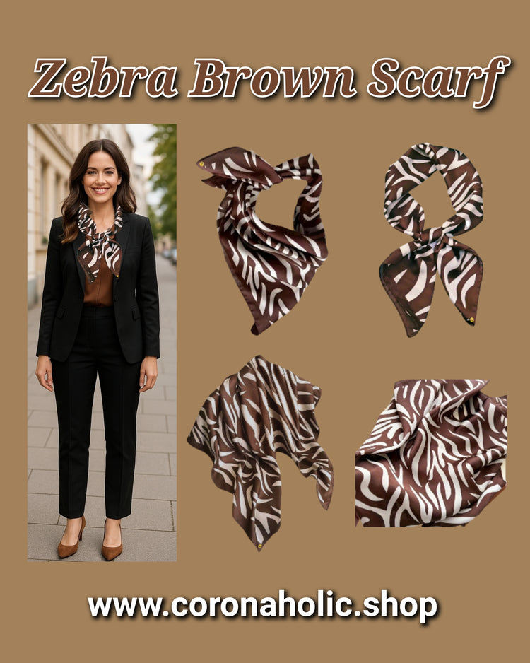 "Zebra Brown Scarf"