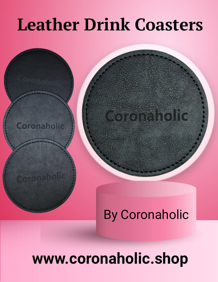 "Leather Drink Coasters"