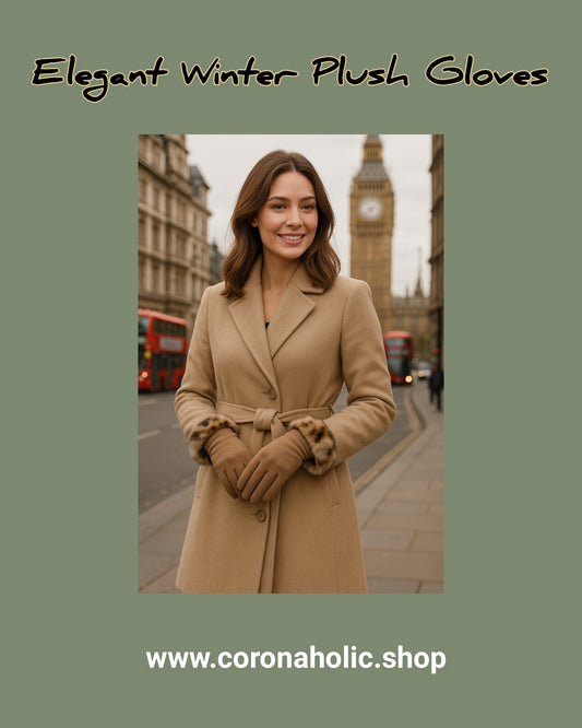 "Elegant Winter Plush Gloves"