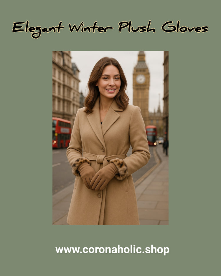 "Elegant Winter Plush Gloves"